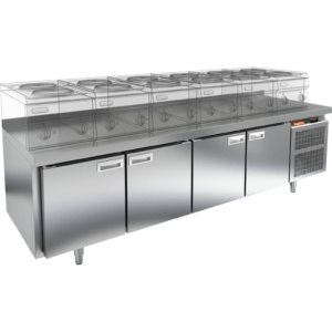 Стол охлаждаемый HiCold GN 1111/TN LT под тепловое оборудование, без столещницы