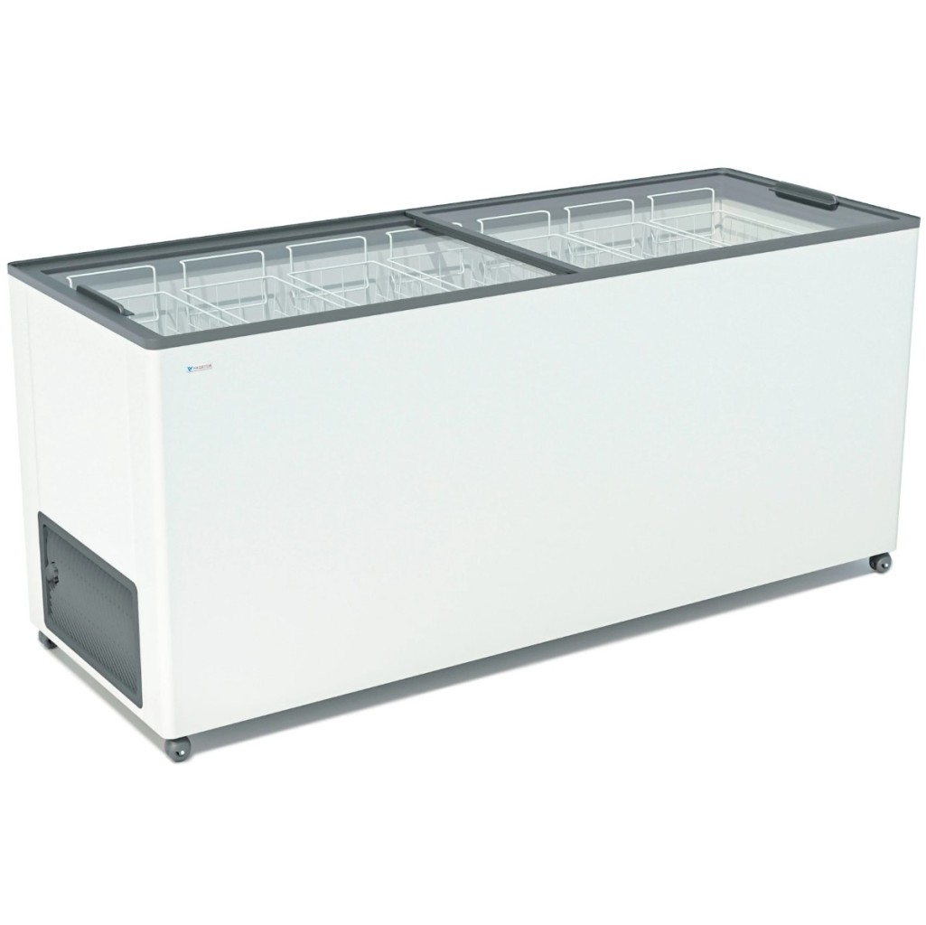 Ларь морозильный с прямым стеклом Frostor F 600 C серый