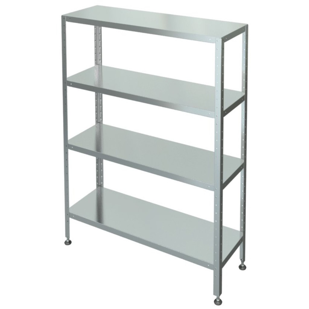 Стеллаж с 4-я сплошными полками МХМ С-4-0,3/1,5/1,8 