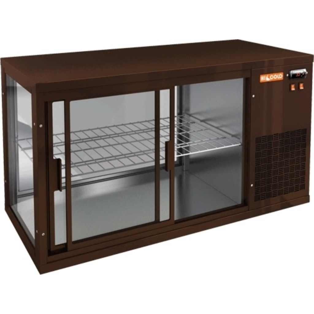 Витрина холодильная настольная HICOLD VRL 1100 R Brown