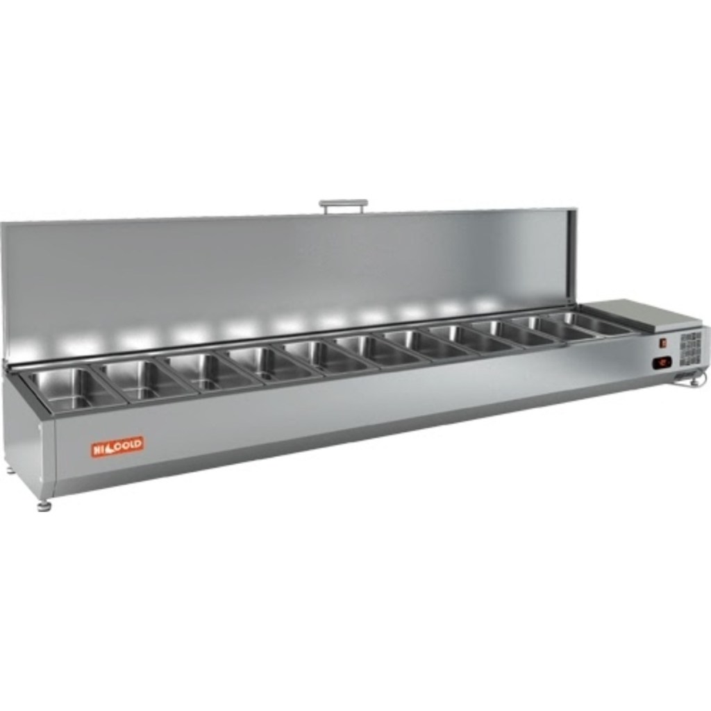 Витрина холодильная для ингредиентов HICOLD VRTU 2280 к PZ3 (1/3)