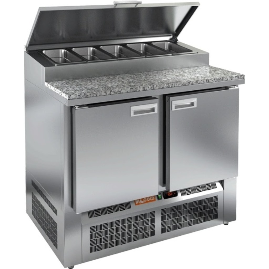Стол холодильный для пиццы HiCold PZE1-11/GN камень