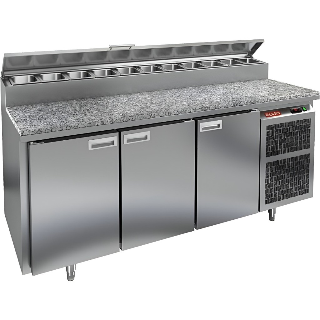 Стол холодильный для пиццы HiCold PZ2-111GN (1/6) M камень
