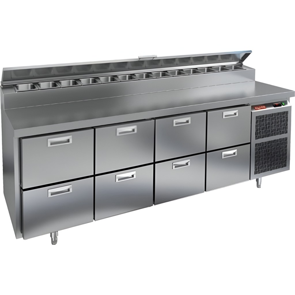 Стол холодильный для пиццы HiCold PZ2-2222GN (1/6)