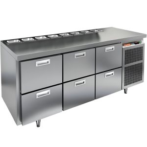 Стол холодильный для салатов HiCold SL1-222GN (1/3) О без крышки