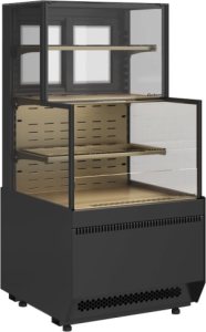 Кондитерская витрина Carboma KC70 VV/VV 0,9-2-1 Standard (версия 2.0) боковина ступенька (9005)