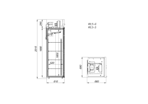 Шкаф холодильный среднетемпературный Arkto R0.7-G - Изображение 2