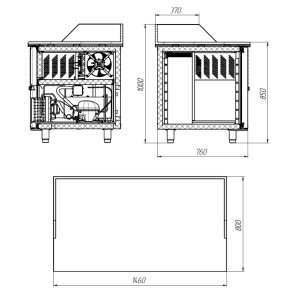Стол холодильный для пиццы Polair TM2ENpizza-G - Изображение 3